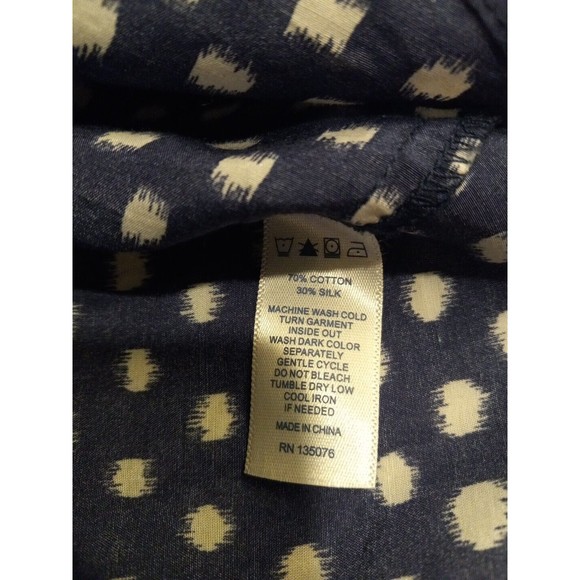 C. Wonder Womens  Purple /white Long Sleeve Silk Blend Button Down Shirt‎ Size S - Picture 10 of 10